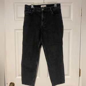 Abercrombie “The Mom” High Rise Curve Love Black Jeans